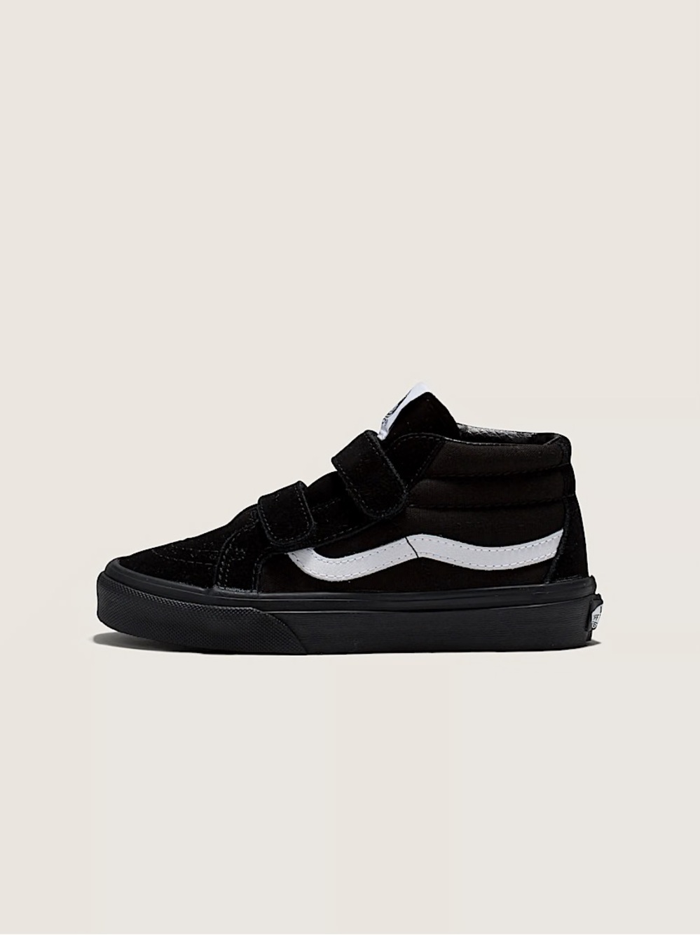 Vans Little Kids Sk8-Mid V Shoe Black and White Velcro Shoes! Size 1.5 - Picture 2 of 10